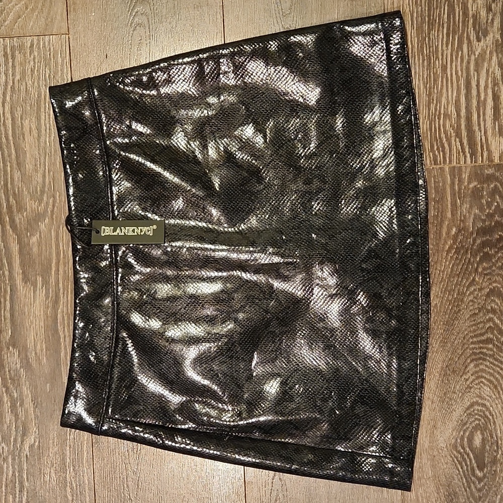 ❤ NWT! BLANK NYC VEGAN SNAKESKIN LEATHER MINI SKIRT, 12 (31)